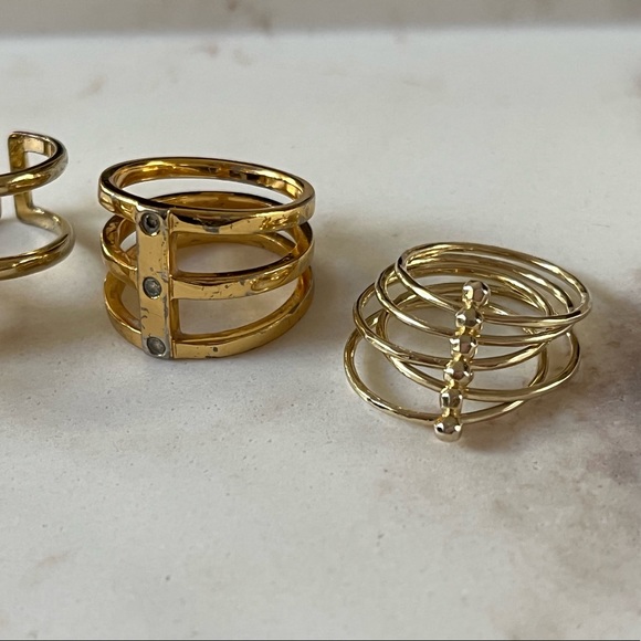 Bundle of Gold Tone Rings - Picture 3 of 9